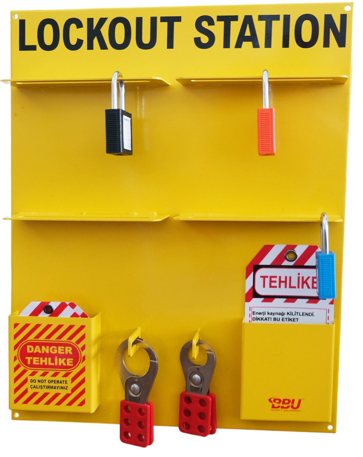 BBU SAFETY 28-Capacity Metal Lockout Station